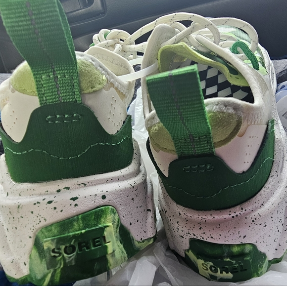 Sorel Alfred Kinetic Breakthru Tech Lace Zapatilla para mujer Verde Talla 5 - Picture 7 of 10